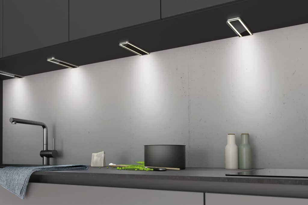 Verlichting die de keuken laat stralen